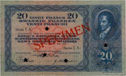 20 Francs Spécimen SWITZERLAND  1929 P.39s1 AU