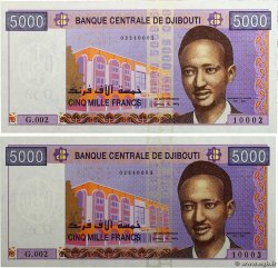 5000 Francs Consécutifs DJIBOUTI  2002 P.44