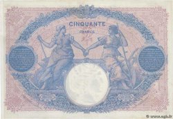 50 Francs BLEU ET ROSE FRANCIA  1915 F.14.28 q.SPL