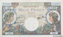 1000 Francs COMMERCE ET INDUSTRIE FRANCE  1944 F.39.09 pr.SPL