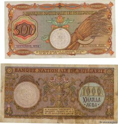 500 et 1000 Leva BULGARIA  1938 P.055a et P.056a BC