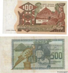 100  et 500 Pesos GUINEA-BISSAU  1975 P.02 et P.03 VF