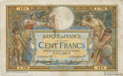 100 Francs LUC OLIVIER MERSON avec LOM FRANCE  1909 F.22.02 B+