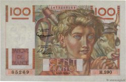 100 Francs JEUNE PAYSAN filigrane inversé FRANCE  1954 F.28bis.05 SUP