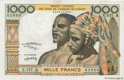 1000 Francs WEST AFRICAN STATES  1966 P.103Ak AU