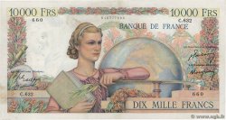 10000 Francs GÉNIE FRANÇAIS FRANCE  1950 F.50.27 VF