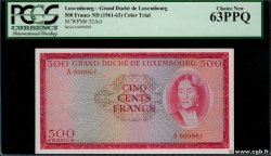 500 Francs Essai LUSSEMBURGO  1961 P.52Act FDC
