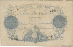 25 Francs type 1870 - Clermont-Ferrand FRANCIA  1870 F.A44.01 MBC