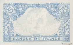 5 Francs BLEU lion inversé FRANCIA  1916 F.02bis.04 q.AU