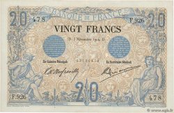 20 Francs NOIR FRANCE  1904 F.09.03