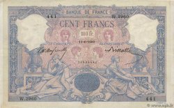 100 Francs BLEU ET ROSE FRANCE  1900 F.21.13 VF