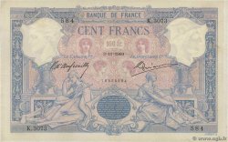 100 Francs BLEU ET ROSE FRANKREICH  1900 F.21.14 fVZ