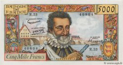 5000 Francs HENRI IV FRANCE  1958 F.49.06 AU