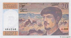 20 Francs DEBUSSY FRANCIA  1989 F.66.10A26 SC+
