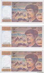 20 Francs DEBUSSY Lot FRANCE  1988 F.66.09 UNC-