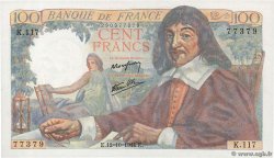 100 Francs DESCARTES FRANCIA  1944 F.27.08 SC