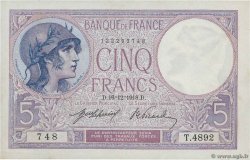 5 Francs FEMME CASQUÉE FRANCIA  1918 F.03.02