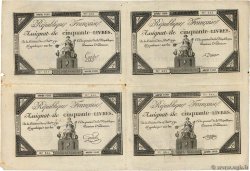 50 Livres FRANCE  1792 Ass.39pl XF-