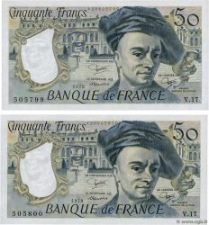 50 Francs QUENTIN DE LA TOUR Consécutifs FRANCE  1979 F.67.05 UNC-