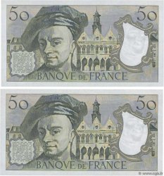 50 Francs QUENTIN DE LA TOUR Consécutifs FRANCIA  1979 F.67.05 q.FDC