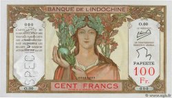 100 Francs Spécimen TAHITI  1956 P.14cs fST+