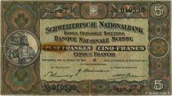 5 Francs SUISSE  1944 P.11k BC