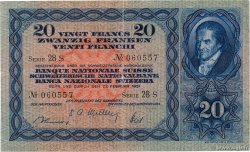 20 Francs SWITZERLAND  1951 P.39s