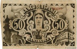 50 Pesetas SPAIN Santander 1936 PS.584e G