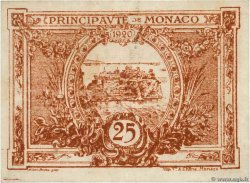 25 Centimes MONACO  1920 P.01a TTB