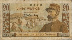 20 Francs Émile Gentil FRENCH EQUATORIAL AFRICA  1946 P.22 F