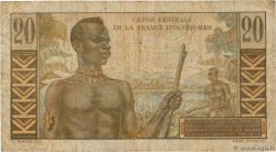 20 Francs Émile Gentil AFRIQUE ÉQUATORIALE FRANÇAISE  1946 P.22 BC