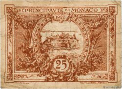 25 Centimes MONACO  1920 P.01a F