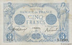 5 Francs BLEU FRANCIA  1916 F.02.43 BC