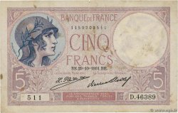 5 Francs FEMME CASQUÉE FRANCE  1931 F.03.15 F