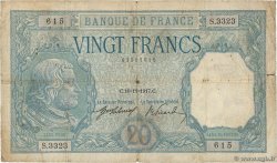 20 Francs BAYARD FRANCE  1917 F.11.02