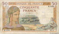 50 Francs CÉRÈS FRANKREICH  1935 F.17.08 fS