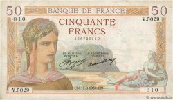 50 Francs CÉRÈS FRANCE  1936 F.17.30