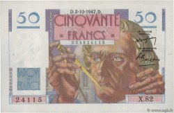50 Francs LE VERRIER FRANKREICH  1947 F.20.09 VZ