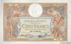100 Francs LUC OLIVIER MERSON type modifié FRANCIA  1938 F.25.25 EBC
