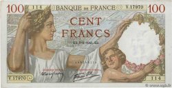 100 Francs SULLY FRANCE  1941 F.26.44 UNC-