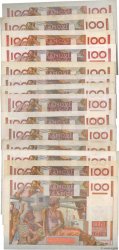 100 Francs JEUNE PAYSAN Lot FRANKREICH  1947 F.28.lot SS