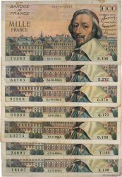 1000 Francs RICHELIEU Lot FRANKREICH  1953 F.42.lot S