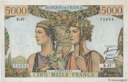 5000 Francs TERRE ET MER FRANCE  1951 F.48.03 TTB