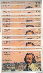 10 Nouveaux Francs RICHELIEU Lot FRANKREICH  1959 F.57.lot