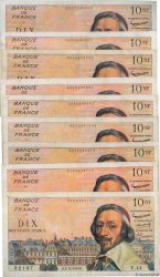 10 Nouveaux Francs RICHELIEU Lot FRANCIA  1959 F.57.lot MB