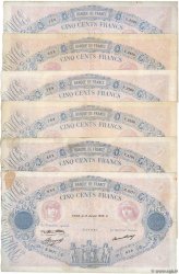 500 Francs BLEU ET ROSE Lot FRANKREICH  1933 F.30.lot