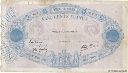500 Francs BLEU ET ROSE modifié FRANKREICH  1938 F.31.18 SGE