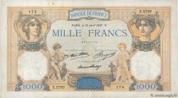 1000 Francs CÉRÈS ET MERCURE FRANCE  1937 F.37.10 VF-