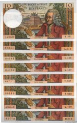 10 Francs VOLTAIRE Lot FRANCE  1967 F.62.lot XF+