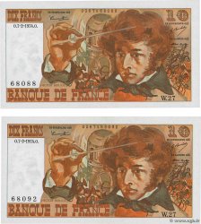 10 Francs BERLIOZ Lot FRANCE  1974 F.63.03 UNC-